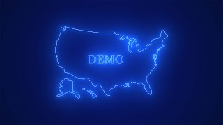 United States Map Outline State Borders-AE Template