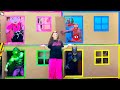 Four Colors Cardboard PlayHouses Superheroes and Adriana