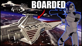 Republic Ship BOARDED Over Coruscant! - Ravenfield: Star Wars Mod Battle Simulator
