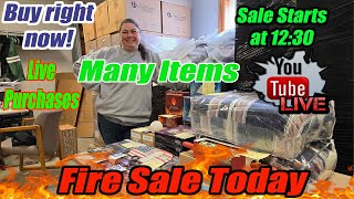 Live MEGA fire sale So many items and so many quantities. Get Great deals today!