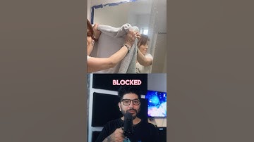 How can she still see her reflection in the mirror around the towel? #Shorts #Illusion #Mirror