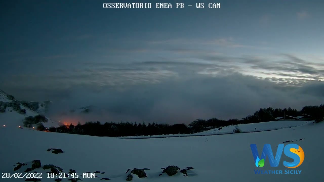 Tramonto su Piano Battaglia - 28 febbraio 2022