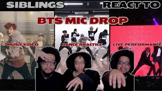 Their Chemistry On Stage Is Insane Siblings React To Bts Mic Drop 방탄소년단