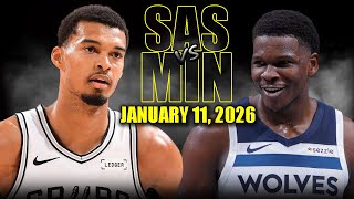 San Antonio Spurs vs Minnesota Timberwolves Full Game Highlights – January 11, 2026 | NBA Season