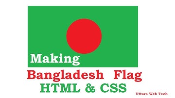 Bangladeshi Flag making with html & css, Website designing tutorial