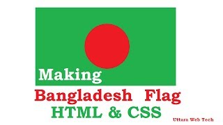 Bangladeshi Flag making with html & css, Website designing tutorial