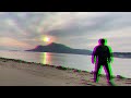 黄昏の砂浜