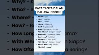 kata tanya dalam bahasa inggris