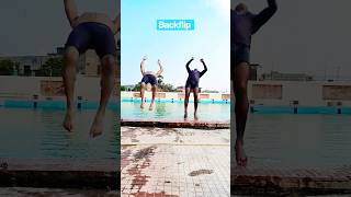 Unbelievable Duo Pool Backflip - Swimming Tips For Beginners