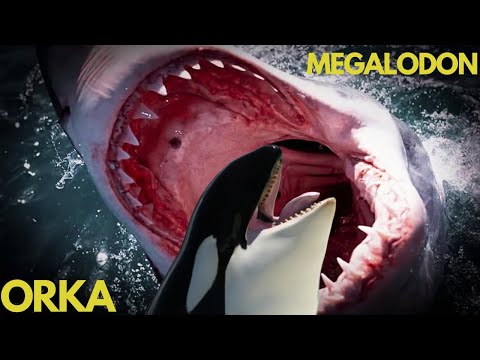 Katil Balina Orka vs.Büyük Köpek Balığı Megalodon: Efsanevi Karşılaşma
