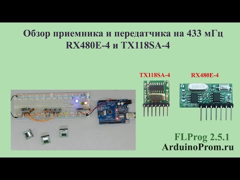 Обзор приемника и передатчика на 433 мГц RX480E 4 и TX118SA 4