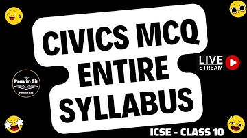 Civics MCQs entire syllabus one shot video | ICSE board exam 2023 | Most expected civics mcq history