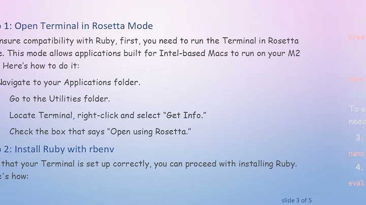 How to Properly Install Ruby on M2 Mac Sonoma 14.1