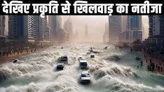 देखिए प्रकृति से खिलवाड़ का नतीजा| The real reason behind Dubai Floods that nobody knows