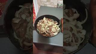 Жареные белые грибы с лучком
