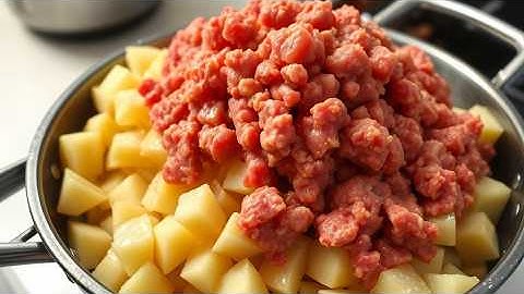 🔥Just add ground beef to the potatoes! And the result will be amazing! Simple dinner recipe!😋