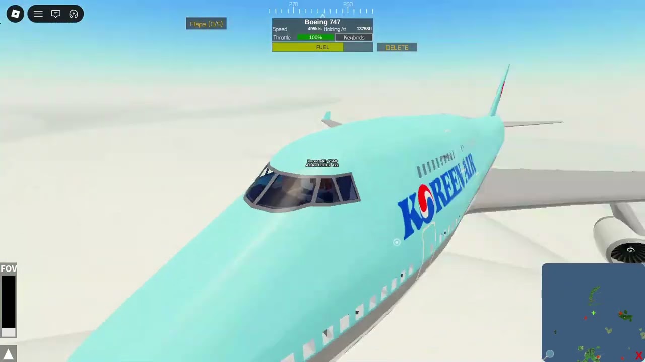 MŮJ LET KOŘEENAIR7540 KTERÍ DOSEDL NA JINOU RUNVEY