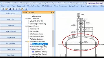 RV-01- Reaction Vessel ( Long Version ) with Agitator Shaft Design Using CademPVD Software