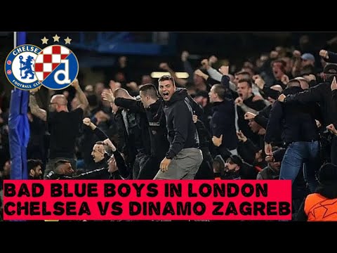 BAD BLUE BOYS IN LONDON | DINAMO ZAGREB ULTRAS | Chelsea vs Dinamo Zagreb 2-1 | 2-11-2022