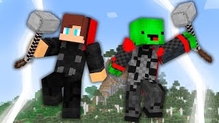 We became are THORs heroes in Minecraft (Maizen Mizen Mazien) jj and mikey