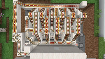 Minecraft: Compact 15 Destination Minecart Station Multi-Selector