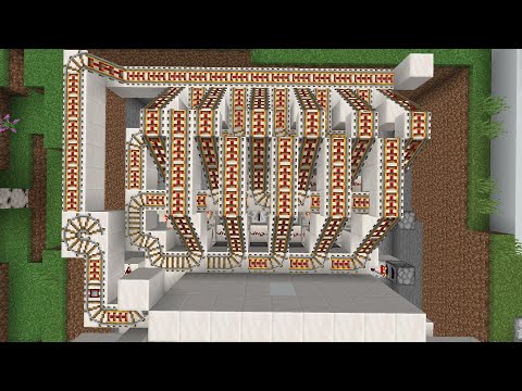 Minecraft: Compact 15 Destination Minecart Station Multi-Selector