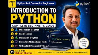 Python Tutorial for Beginners Introduction Installation First Program Part 1