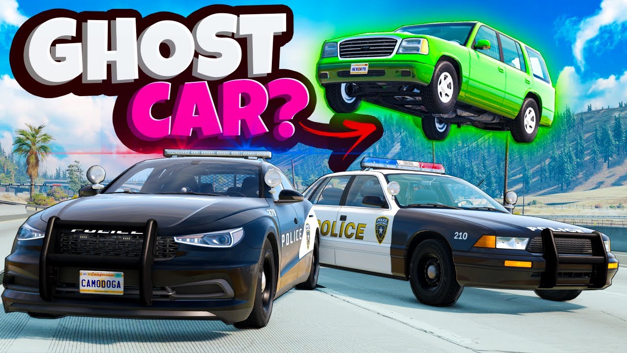 OB & I Found a Ghost Car & Chased it With Police Cars in BeamNG Drive