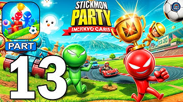 Stickman Party - Gameplay Walkthrough Part 13 - 1 2 3 4 Players Tournament Mode Random MiniGames