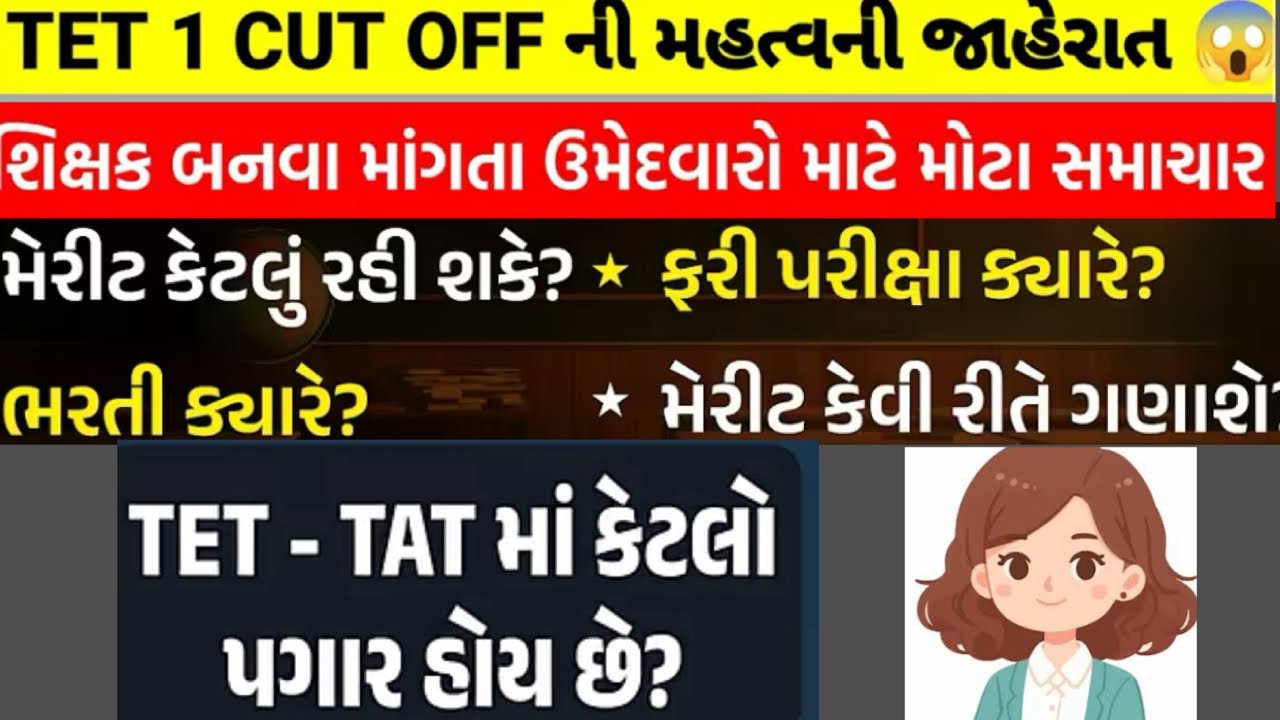TET 1  ઉમેદવાર માટે સારા સમાચાર | Result આવી ગયું | જાણો Cut off |