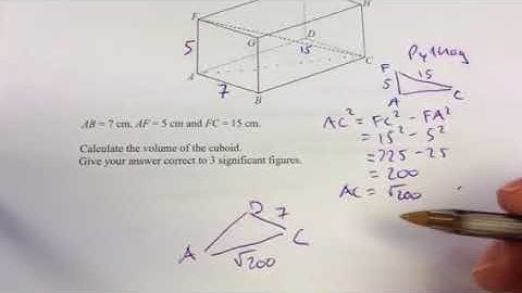 Maths GCSE Higher Grade 8/9 3D Pythagoras