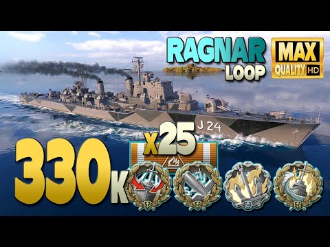 გამანადგურებელი რაგნარი: 329k რუკაზე Loop - World of Warships