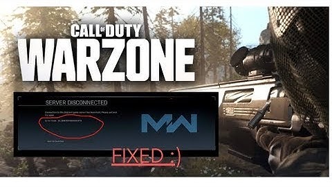Server Disconnected Modern warfare warzone call of duty problem //FIXED//