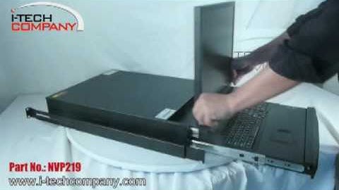 2U Rack Mount LCD 19" Monitor Keyboard Drawer (Model: NVP219)