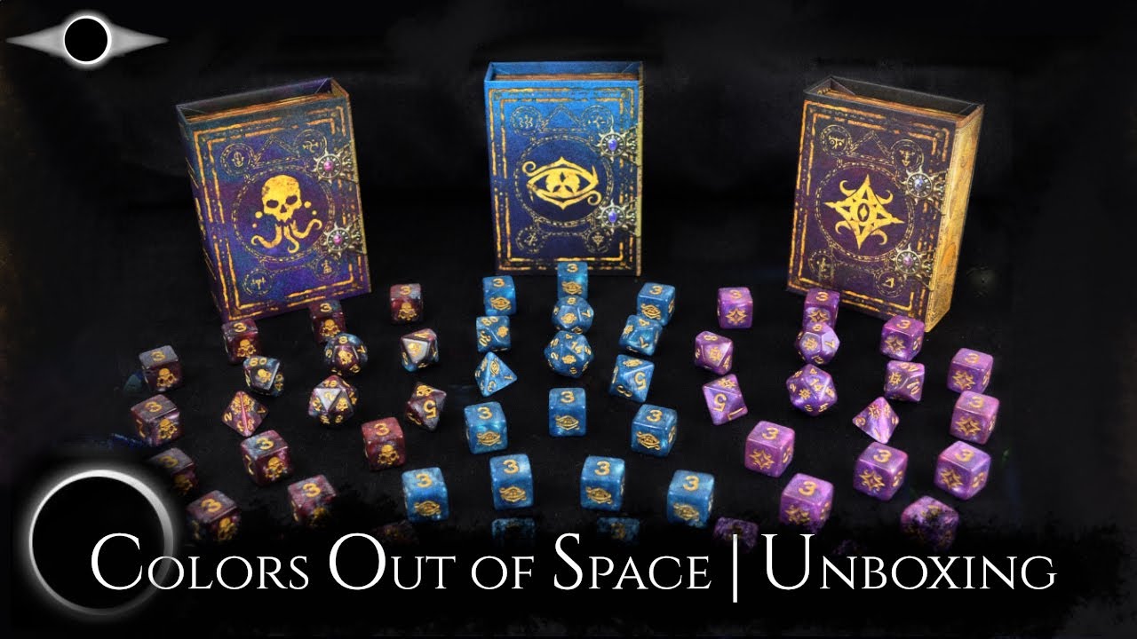 Star of Azathoth Dice - Nebula Polyhedral Set – Infinite Black