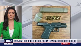Student brought handgun that could convert to machine gun to Fairmont Heights High School, police sa