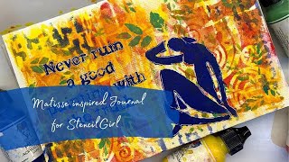 StencilGirl  Matisse inspired Journal