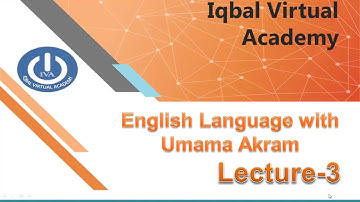 English Language Lecture-3/ Iqbal Virtual Academy/Javed Iqbal