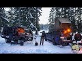 Snow camping in below freezing temps  ram rebel  toyota tundra