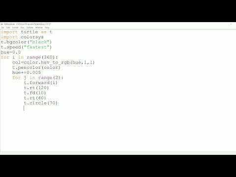 Source code of Amazing python turtle graphics design | Python turtle graphics | Mind blowing design
