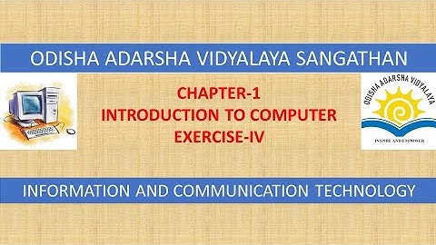 OAVS Class-6th Computer (ICT) Chapter-1 Exercise-IV  Fully Solved