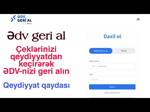 Ədv geri al qeydiyyatı | Edv geri al qeydiyyatdan kecmek | Ədv necə geri qaytarılır