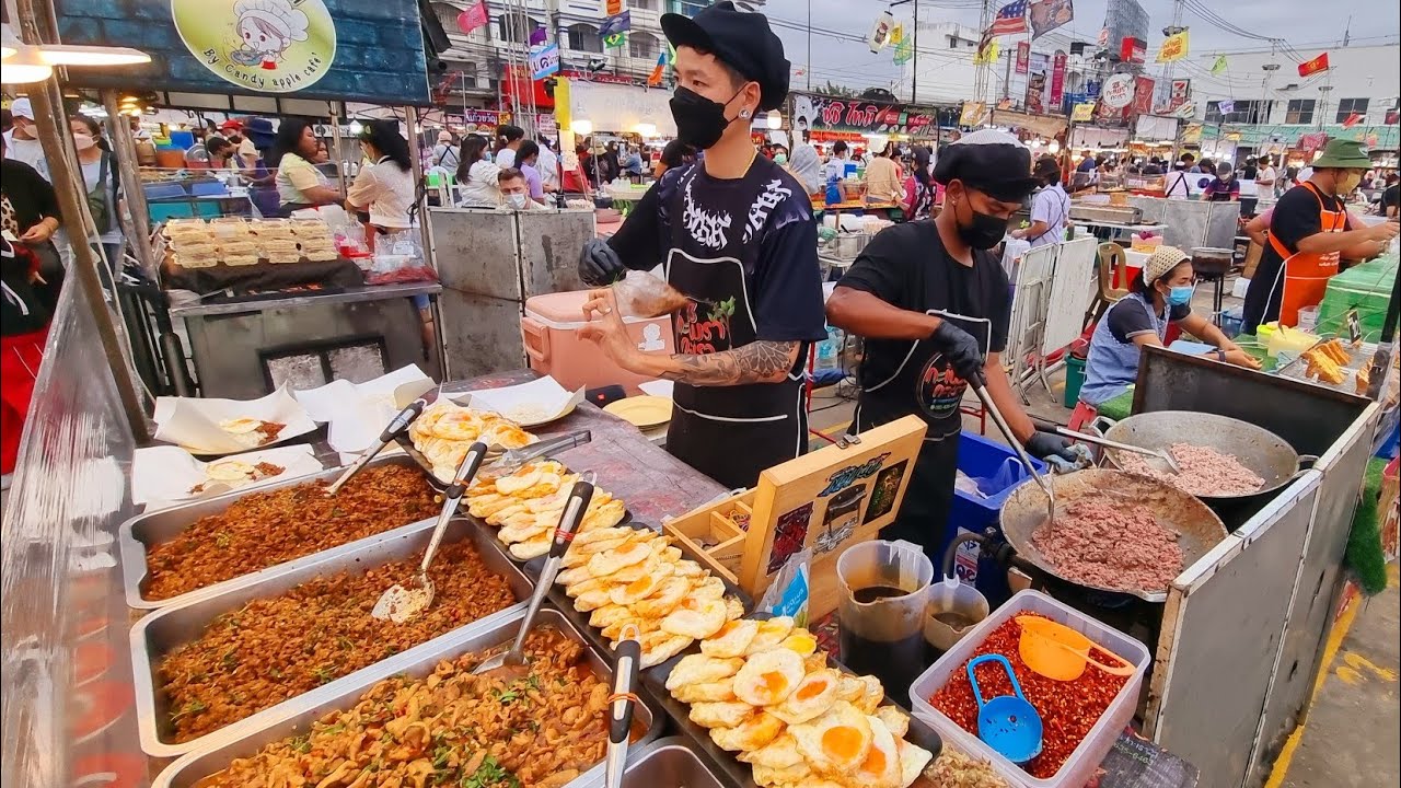 สองหนุ่มจอมขยัน ทำผัดกระเพราขาย ตลาดเซฟวัน วันละ1,000ห่อ กะเพราเนื้อ กะเพราหมู กะเพราไก่ fried basil