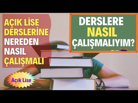 Açık Lise Derslerine Nasıl Çalışılacak? (Ders Kitaplarının Kontrolü)