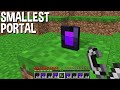 WHAT if BUILD SMALLEST PORTAL in Minecraft ??? TINY NETHER PORTAL !