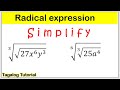 [Tagalog] Simplify radical expression with two index #math9 #radicalexpression #simplifyradical