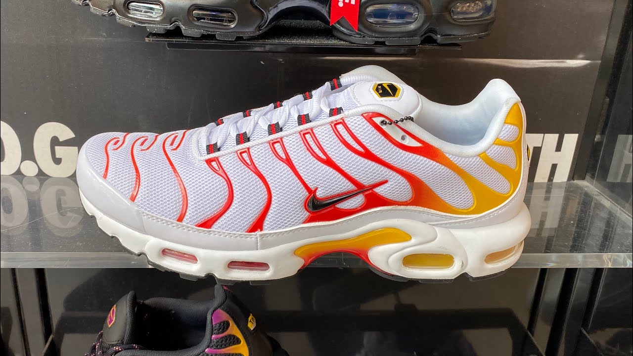 Nike Max Plus “Sunburn” (White/Black/University Gold/Chilling Red) - Style Code: 604133-132 - YouTube