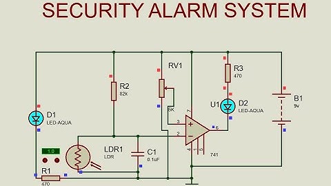 Security Alarm System Using Opamp  IC 741