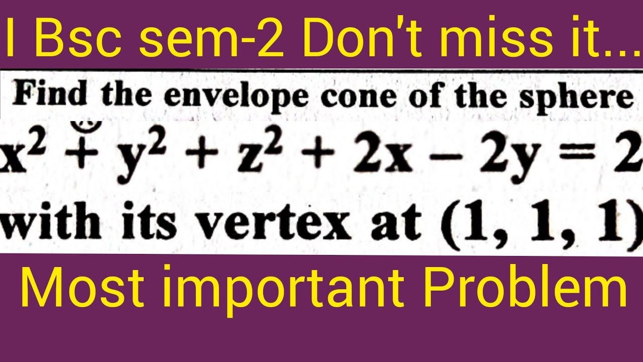 Enveloping cone of the sphere in telugumaths naresh eclass YouTube