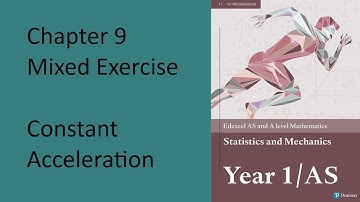 Q8 Chapter 9 Constant acceleration Mixed exercise Edexcel Statistics and Mechanics Y1 - AS